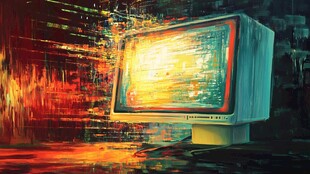 复古电视的奇幻光影世界