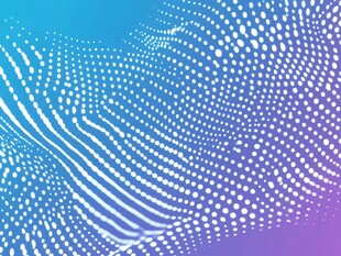 蓝紫渐变波点抽象背景图