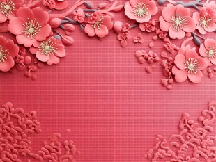 红梅装饰背景图