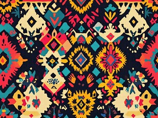 多彩民族风几何图案纹饰