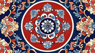 传统中式古典花卉图案