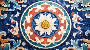 精美传统花卉纹饰图案