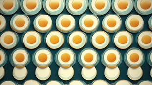 整齐排列的多彩圆形图案