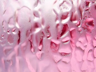 粉色梦幻冰花纹理特写