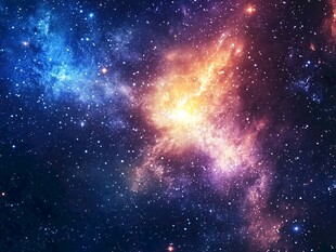 绚丽星空下的璀璨宇宙景象