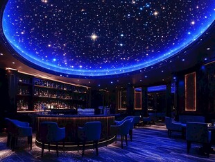 梦幻星空主题酒吧空间