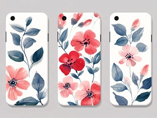 花卉图案手机壳设计欣赏