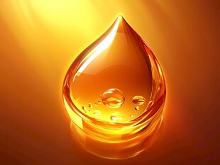金色油滴 晶莹剔透质感