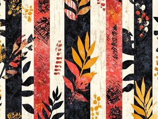 秋季条纹植物图案纹理