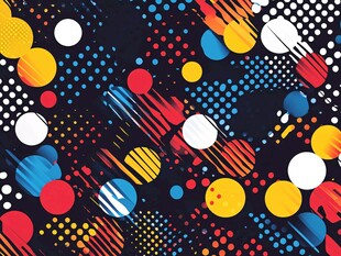 多彩波普风几何图案背景