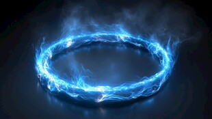 蓝色火焰光环特效