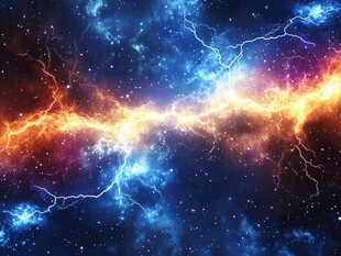 梦幻星际闪电能量景象