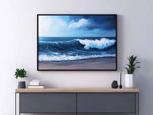 墙上海景画 营造海滨氛围