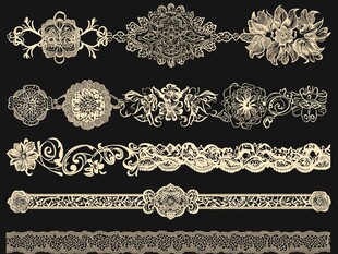 复古精美蕾丝花纹图案集