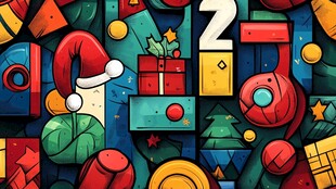 圣诞主题多彩图案设计