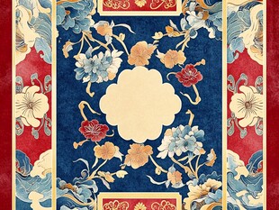 中式传统花卉锦纹图案