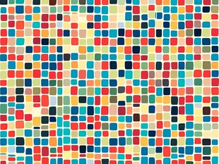 多彩方块构成的几何图案背景