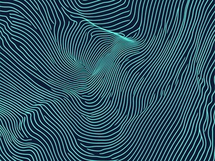 蓝绿线条构成的动感抽象背景