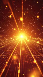 炫目光芒科技感光线背景