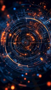 科技感十足的未来数字旋流