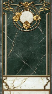 奢华绿金大理石装饰面板