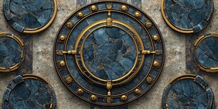 复古金属圆盘墙面装饰艺术