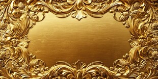 华丽金色雕花边框背景