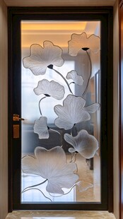 中式雕花玻璃门优雅设计