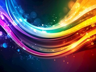 绚丽动感彩色光带背景图