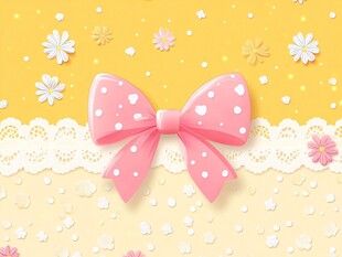 粉色蝴蝶结梦幻背景图