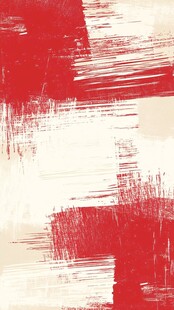红色笔触抽象艺术背景图