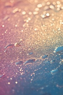 梦幻炫彩水珠特写