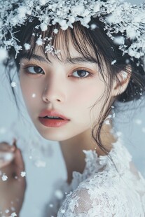 雪之花少女 梦幻氛围感写真