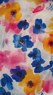 多彩花卉印花布料图案