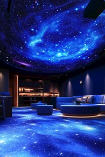 梦幻星空主题室内休闲空间