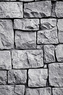 灰色石块堆砌的石墙纹理