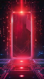 未来科技感的神秘数字之门