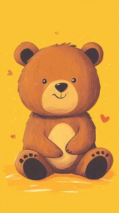 可爱小熊 传递温暖与爱意