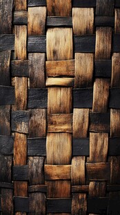 复古编织木纹纹理背景图