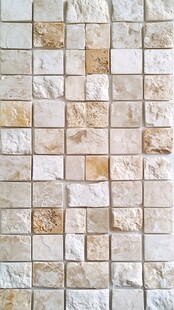 米白色石纹马赛克瓷砖纹理