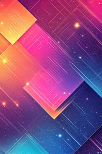 炫彩几何渐变科技感背景图