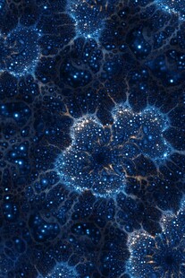 梦幻蓝色细胞状抽象图案