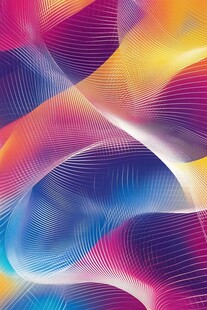 绚丽多彩抽象线条背景图