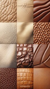 多样皮革纹理精美展示