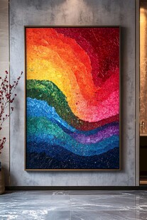 绚丽多彩抽象画装饰空间
