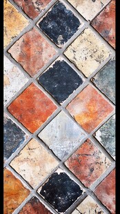 复古拼色瓷砖纹理图案