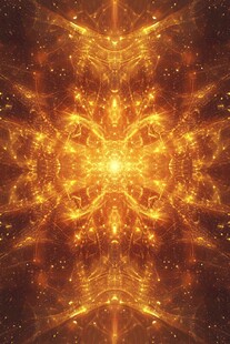 璀璨炫目光芒抽象几何图案