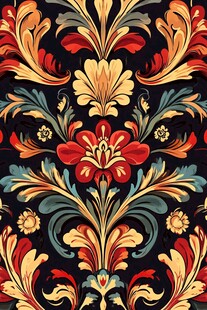复古华丽花卉图案纹理