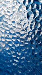 蓝色冰纹玻璃质感特写