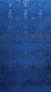 蓝色花纹布料纹理图案